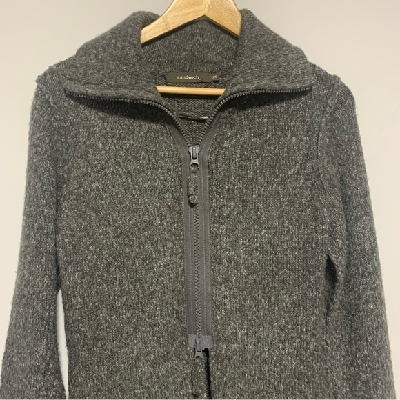 SANDWICH sweater wool blend cardigan size XS - Picture 7 of 8